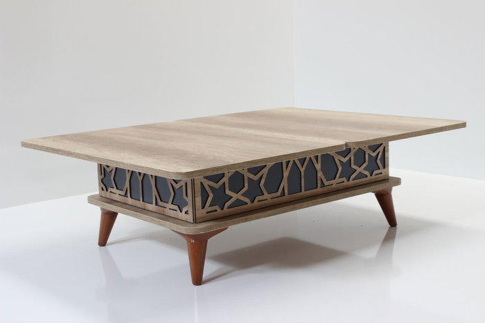 Hanah Home Ada - Mesa de café azul